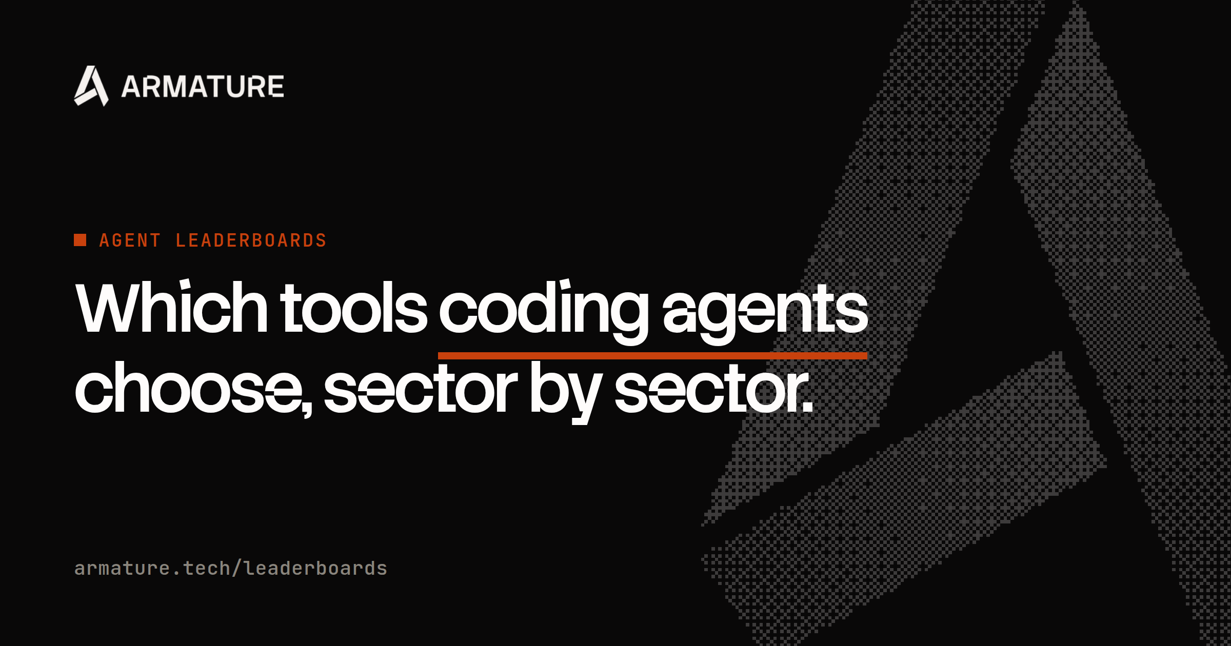 Armature — Which solutions coding agents choose, measured with controlled experiments. Replay every…